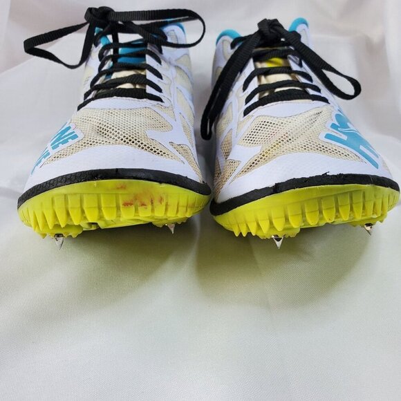 Hoka One One Mens 11.5 M Rocket Track Spikes MD Middle Distance White/Yellow - Picture 8 of 13
